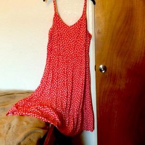 Fun and comfy red maxi dress